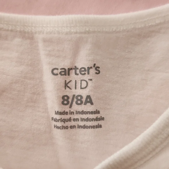 Carter's Kids size 8 white long sleeved top. - Picture 3 of 5